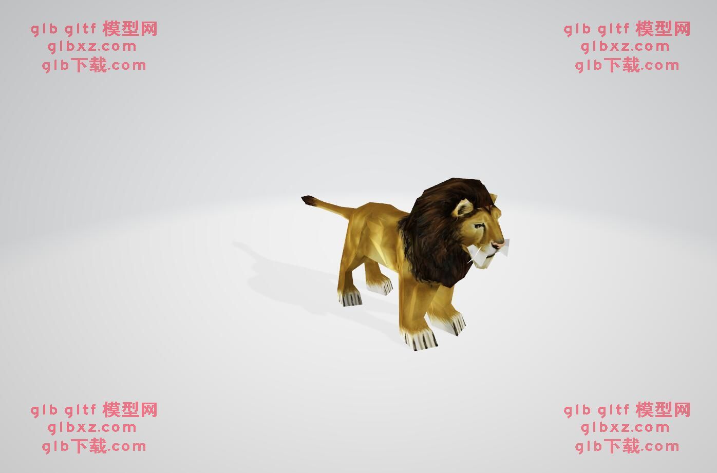 卡通狮子GLB/GLTF模型3d模型下载 卡通狮子GLB/GLTF模型3d模型下载