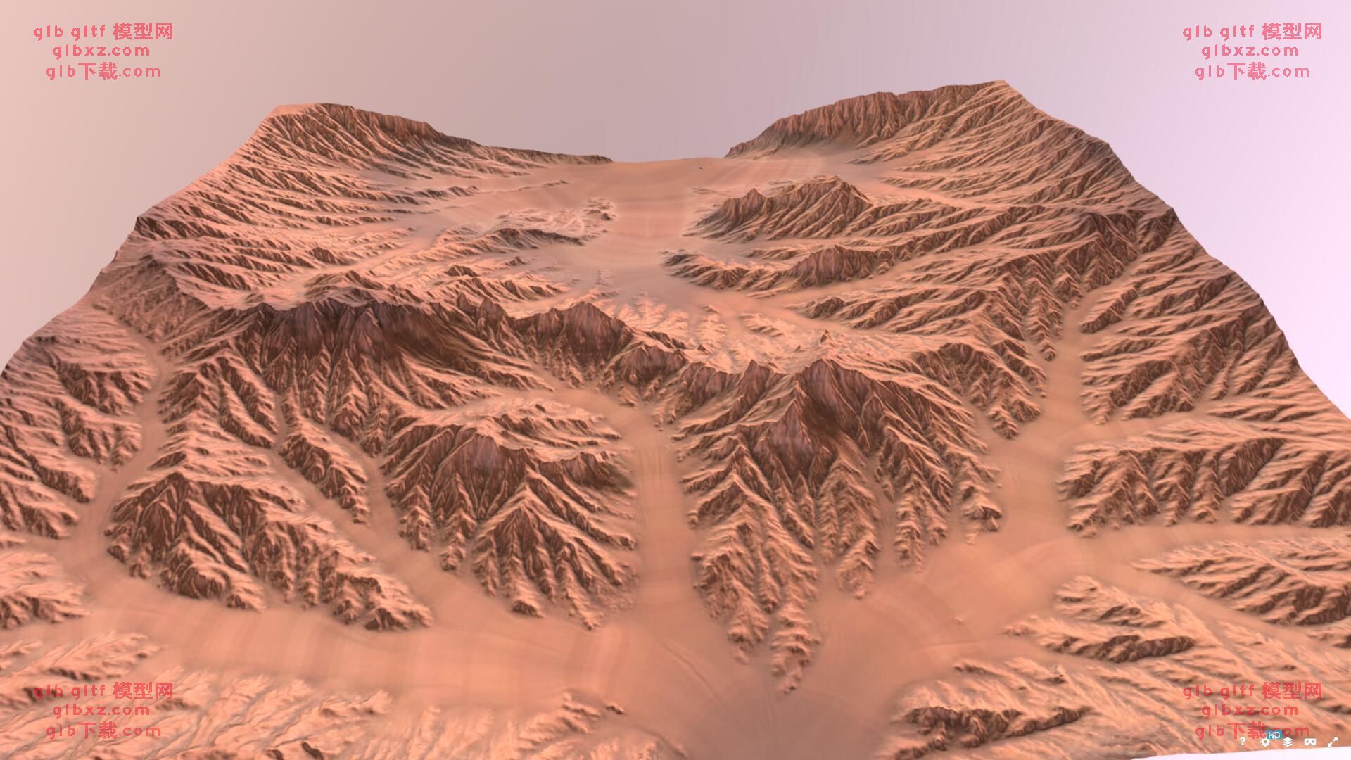 火星地形山体地形GLB/GLTF模型3d模型下载 火星地形山体地形GLB/GLTF模型3d模型下载