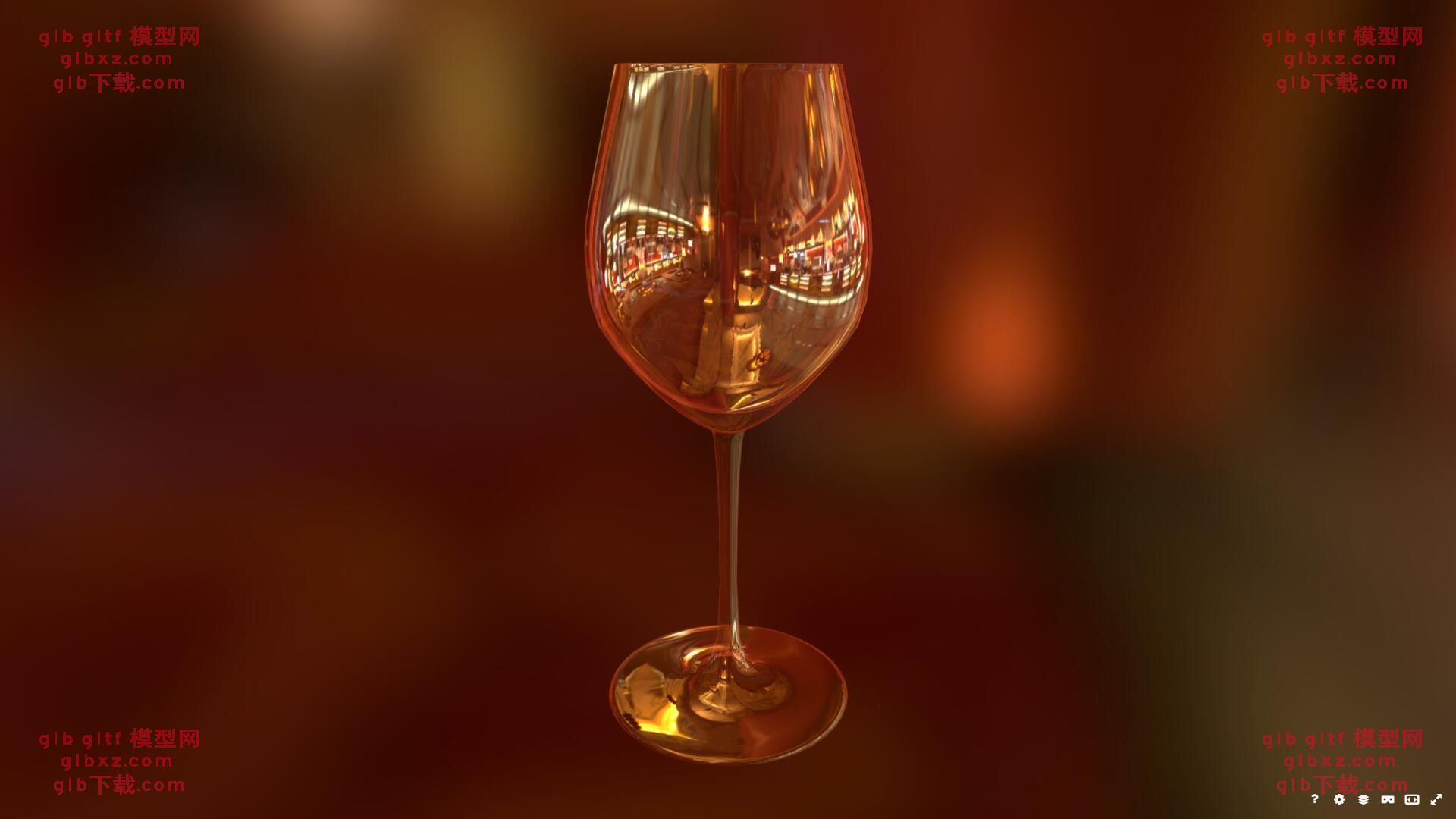GLB/GLTF模型3d玻璃酒杯 GLB/GLTF模型3d玻璃酒杯