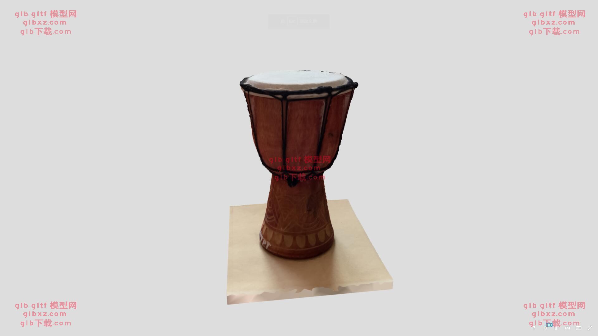 埃及杰姆贝鼓免费GLB/GLTF模型3d 埃及杰姆贝鼓免费GLB/GLTF模型3d
