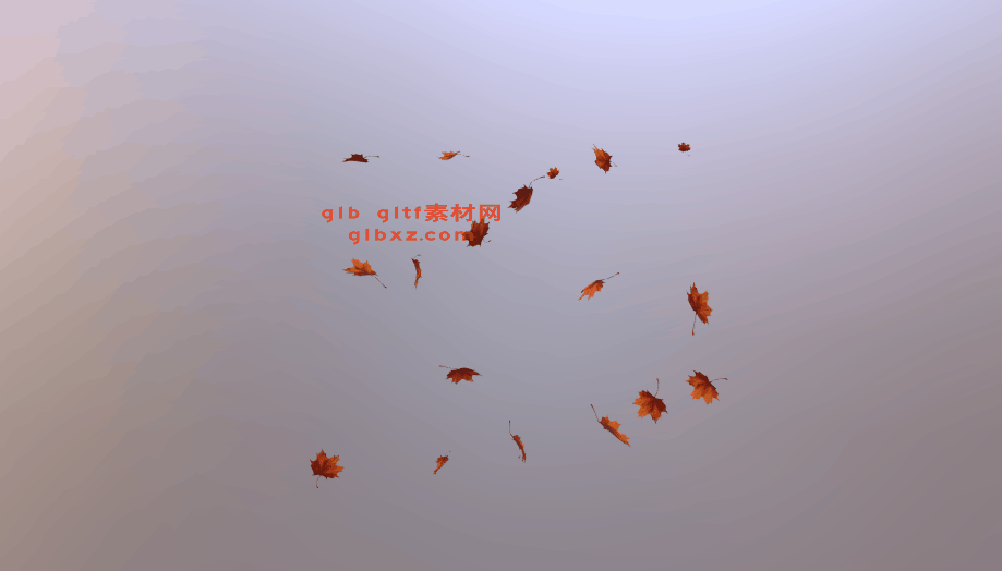 落叶树叶动画-glb，gltf，3D模型下载