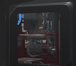 电脑机箱 |带风扇和 led 的台式电脑动画GLB/GLTF格式