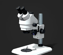 三目显微镜 |实验室 动画GLB/GLTF格式