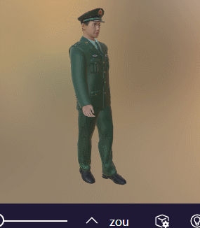 男性绿色2动画解放军/军人/战士/火箭军GLB/GLTF格式警察