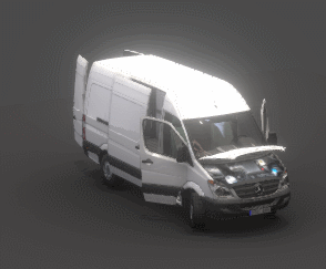 梅赛德斯货车  动画GLB/GLTF格式