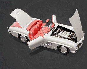 梅赛德斯-奔驰 300 sl roadster 动画GLB/GLTF格式