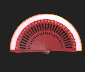 小小的经典西班牙风扇 GLB/GLTF动画素材