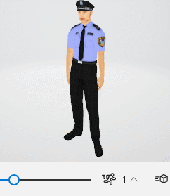 中国警察动画GLB/GLTF文件