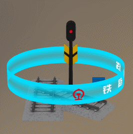 铁路分叉动画GLB/GLTF文件