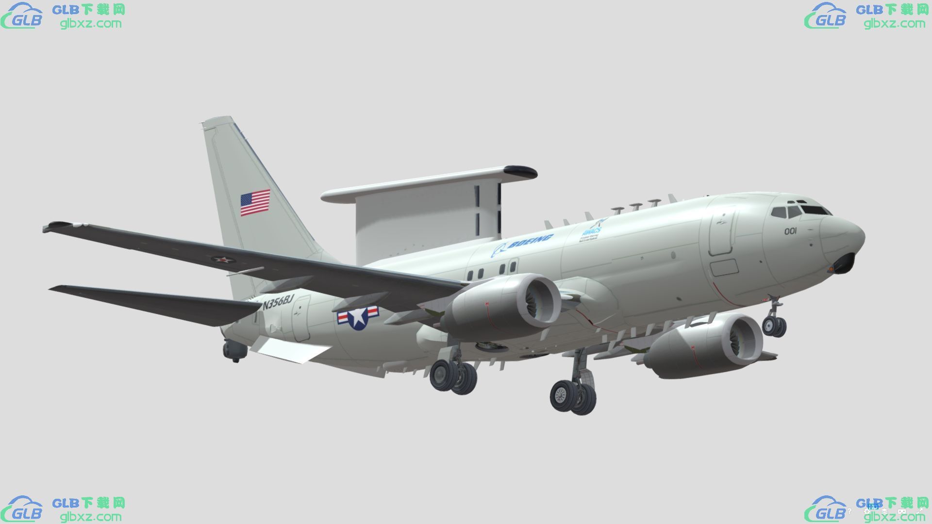 波音E-7楔尾AEW&C GLB/GLTF格式