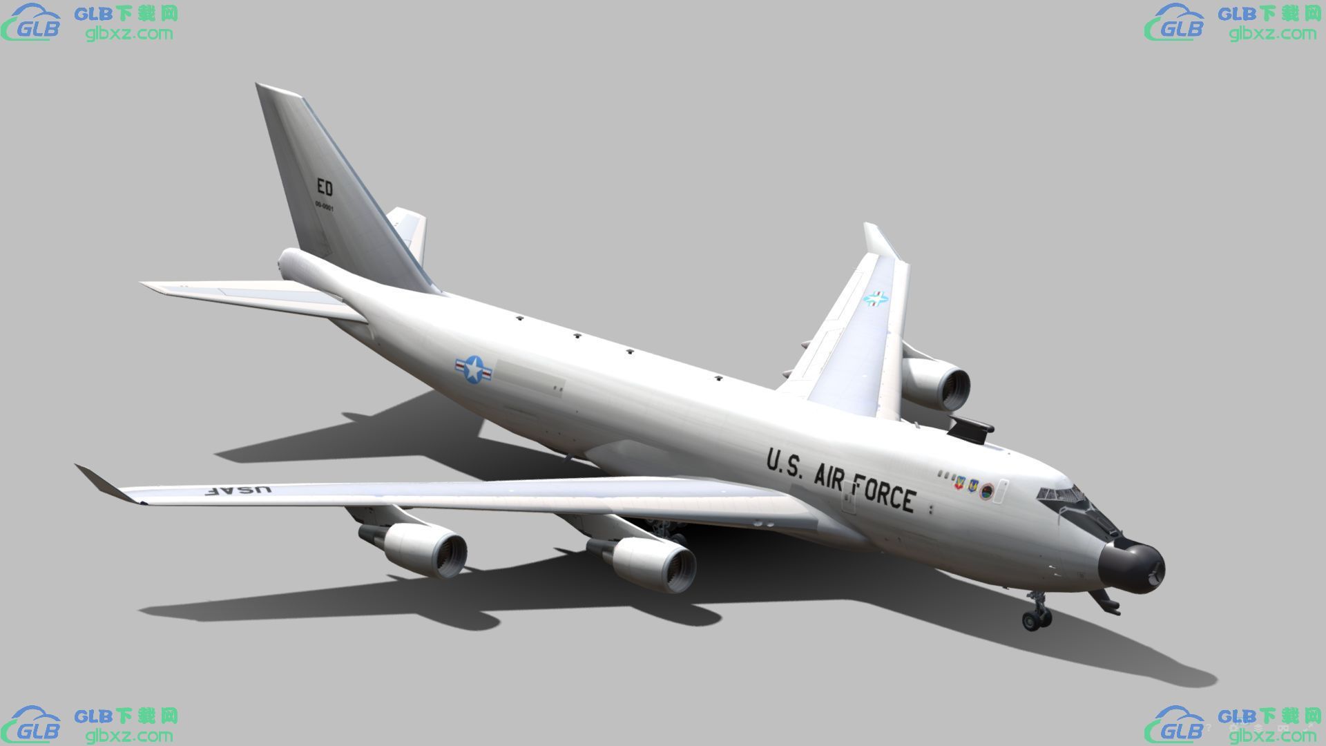 波音YAL-1军用AircaftGLB/GLTF格式