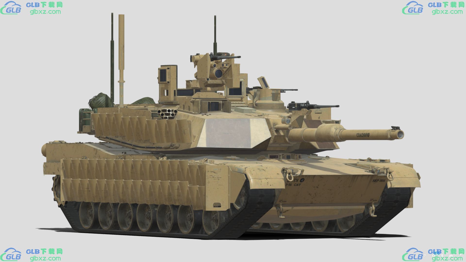 M1A2 SEPV2 艾布拉姆斯主战坦克 DCGLB/GLTF格式