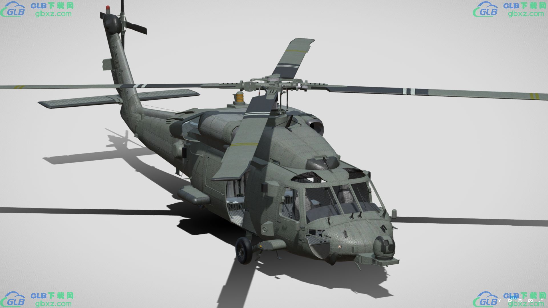 SH-60B海鹰直升机 GLB/GLTF格式