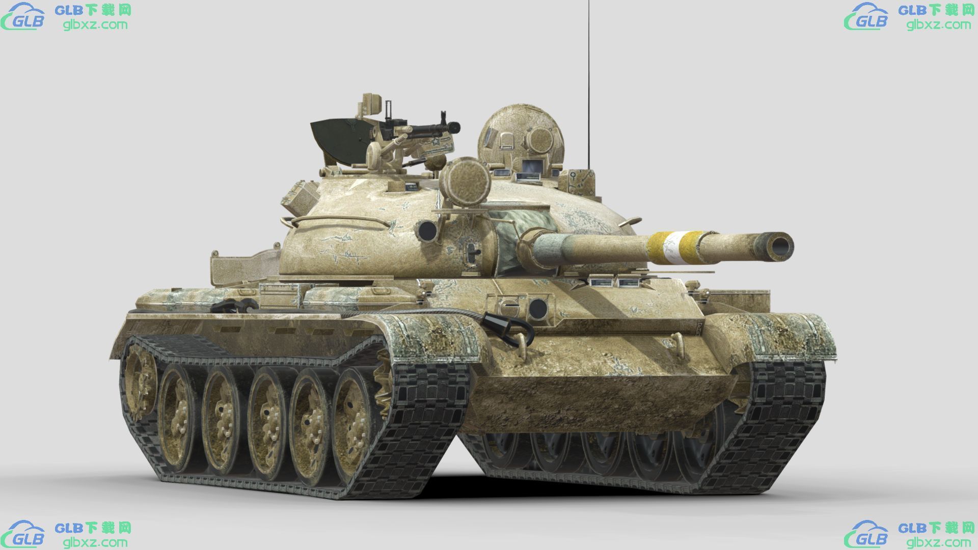 T-62A主战坦克 GLB/GLTF格式