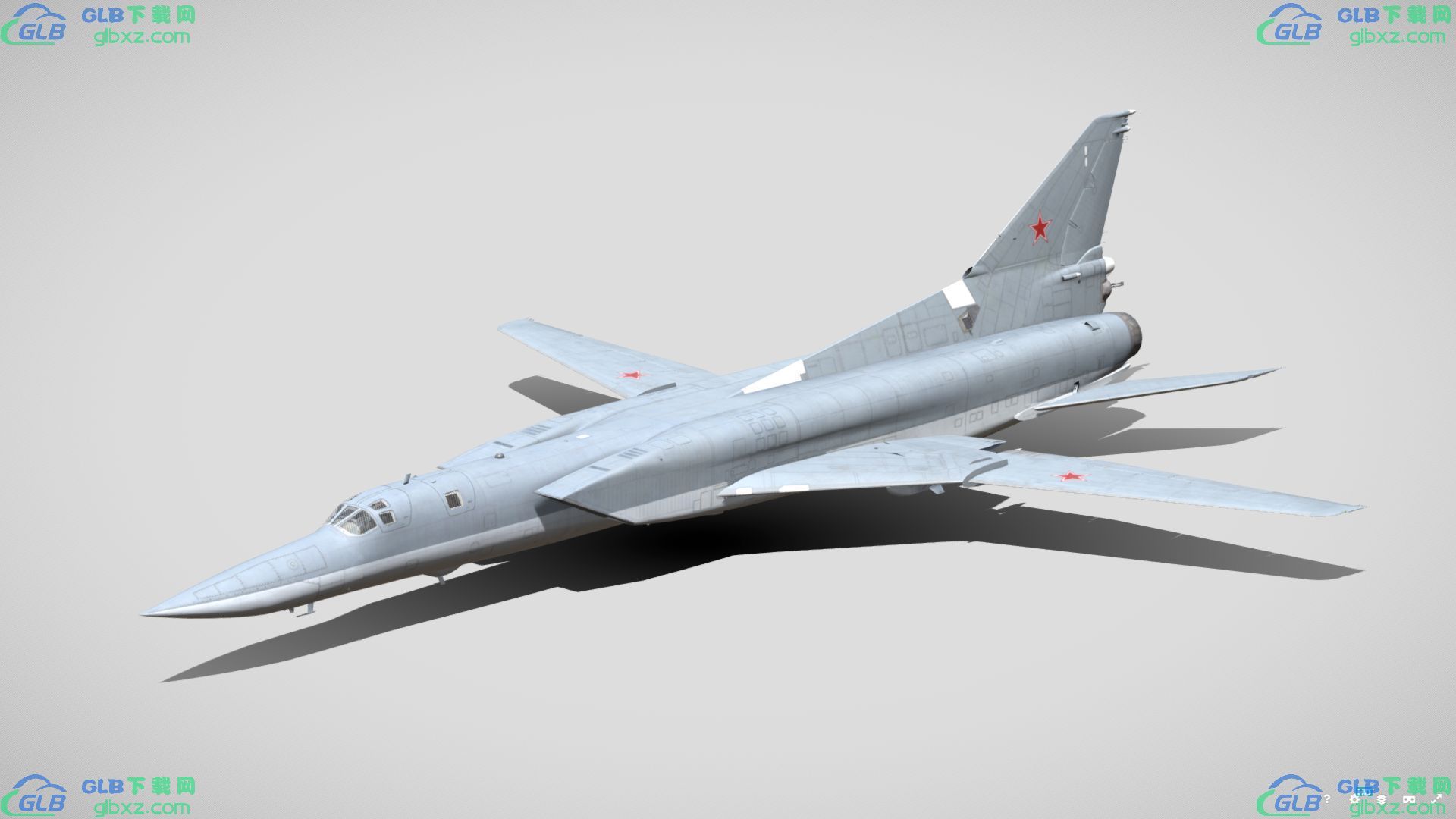 图波列夫Tu-22M3战略轰炸机GLB/GLTF格式