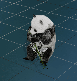 大熊猫吃竹子动画GLB/GLTF素材
