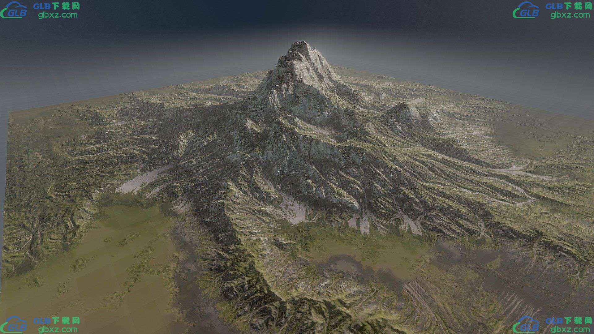 山地地形环境地形地貌GLB/GLTF文件