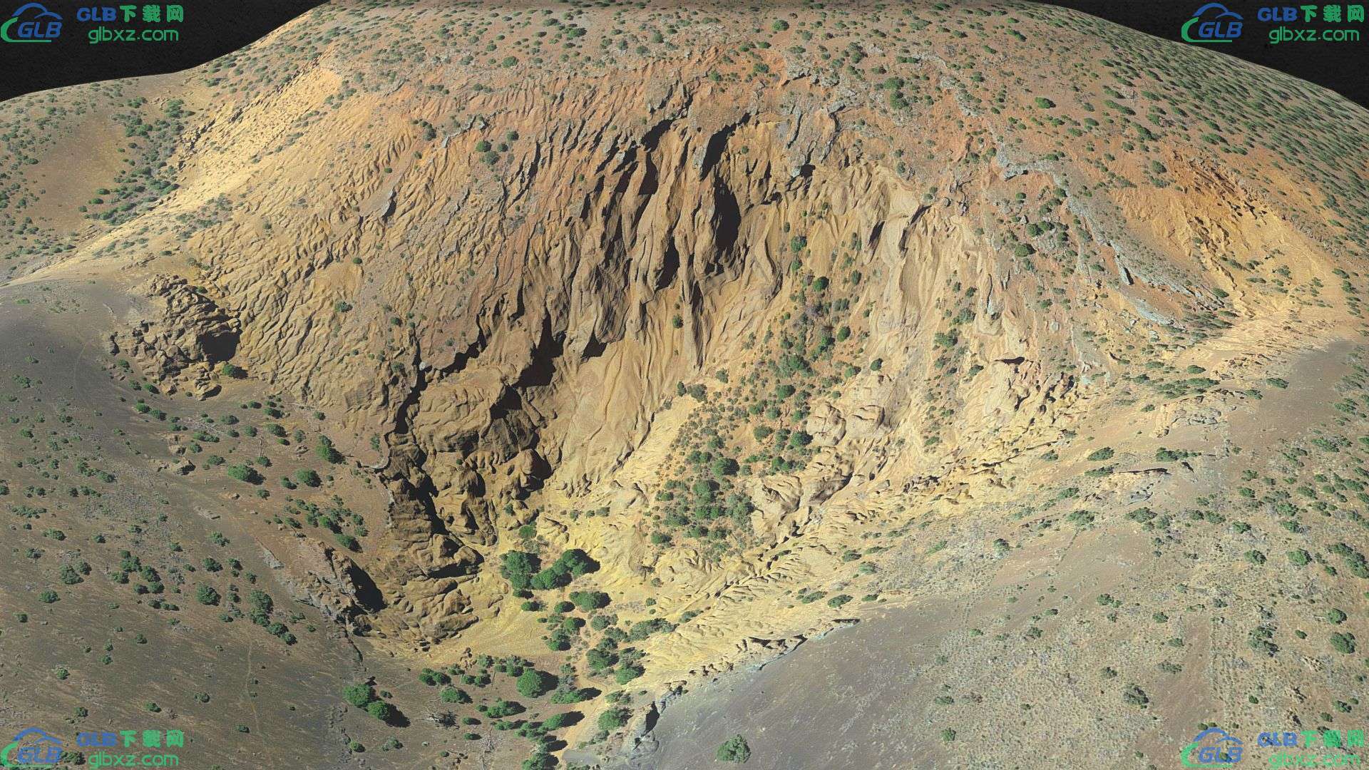 红山火山 – 亚利桑那州弗拉格斯塔夫  环境地形地貌GLB/GLTF文件